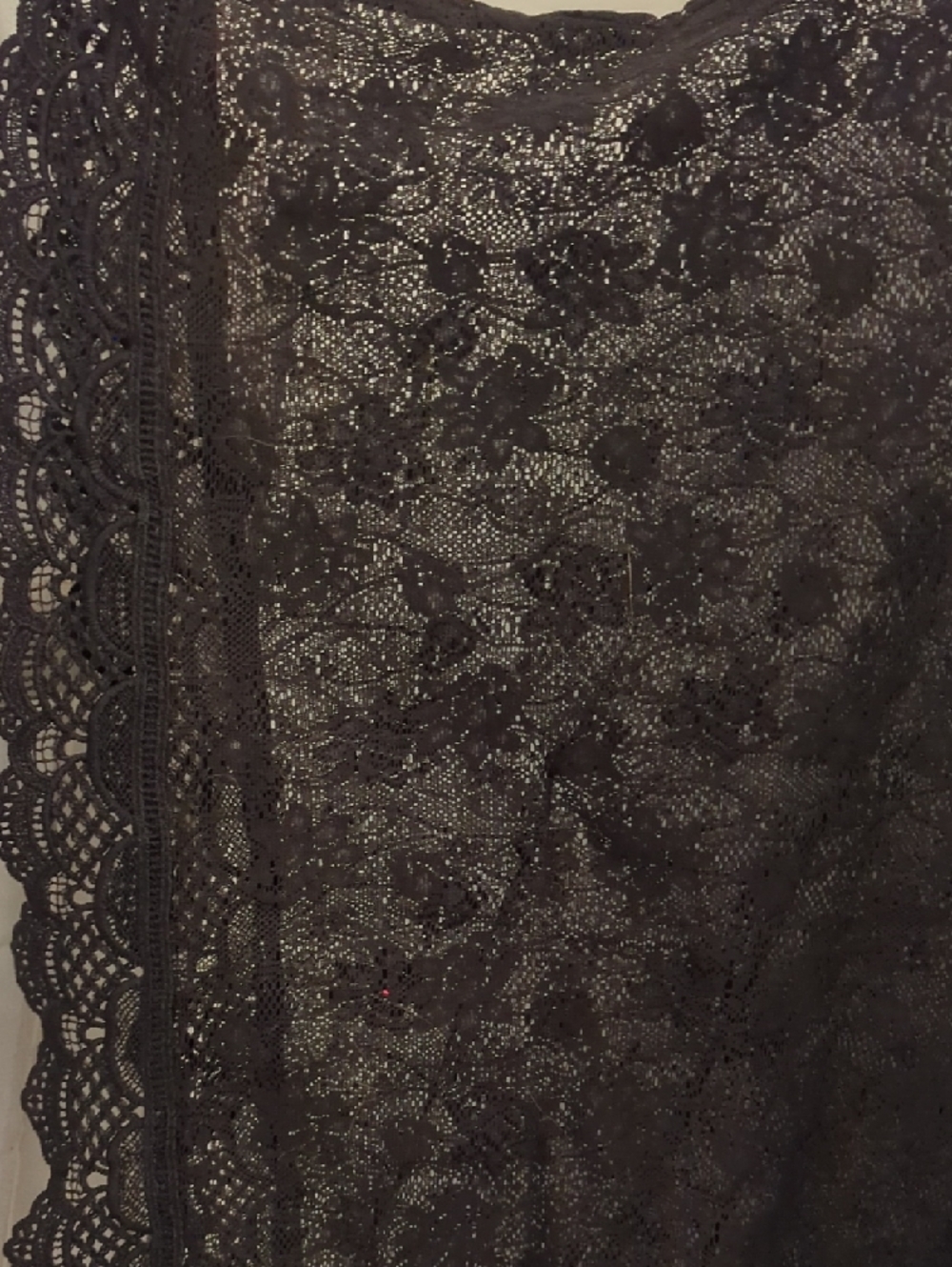Candie's Black Lace Kimono-Style Peasant Top - Picture 3 of 4